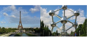 Torre Eiffel - simbolo di Parigi  Atomium - simbolo di Bruxelles