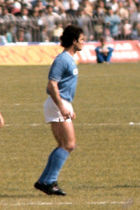 Giuseppe Bruscolotti, con la maglia del Napoli